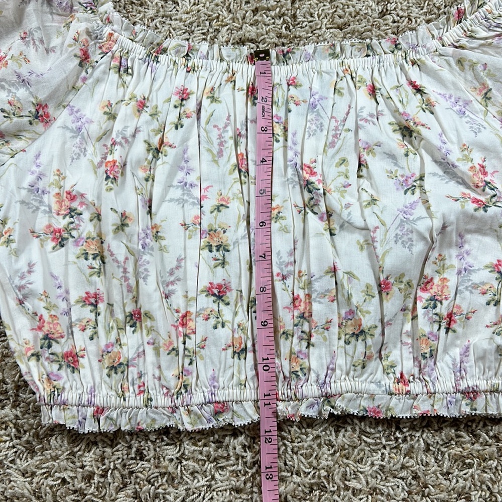 Polo Ralph Lauren - Watercolor Landscape Crop Top - Size XL - Picture 7 of 8